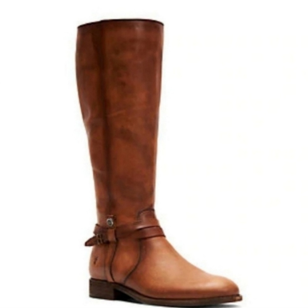 Frye Melissa Belted Tall Leather Boot Light